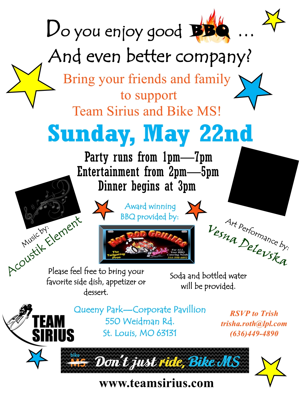 MS 150 Barbeque invitation