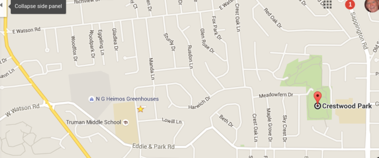 Directions to Crestwood Park